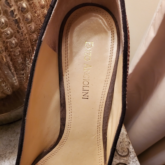 Classy Leather Calf Hair and suade heels Size 10 FREE SHIPPING - Picture 6 of 7